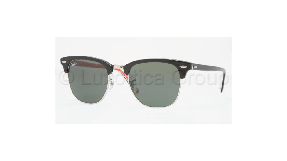 Ray-Ban RB 3016 Sunglasses Styles - Black On Text. Red Gl W Crystal Green Frame / 49 mm Diameter Lenses, 1016-4921