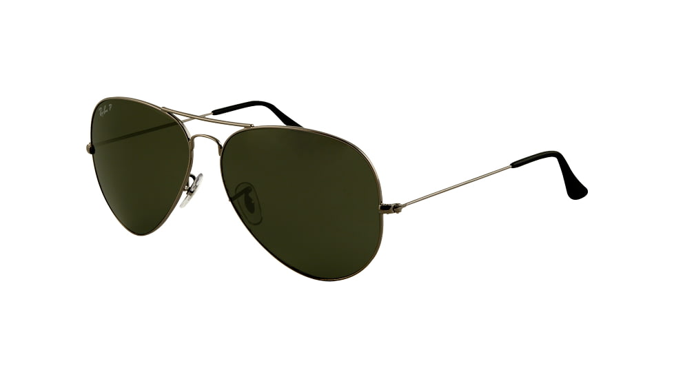 Ray-Ban RB 3025 Sunglasses, Gunmetal Frame / Crystal Green Polarized 55 mm Lenses, 004-58-5514