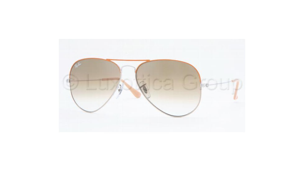 Ray-Ban RB3025 SV Prescription Sunglasses, Silver+orange+beige Frame, 58 mm Prescription Lenses, 071-51-5814