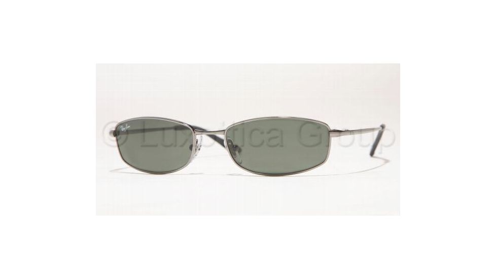 Ray-Ban RB 3198 Sunglasses Styles - Gunmetal Frame / Crystal Green Lenses, 004-5518