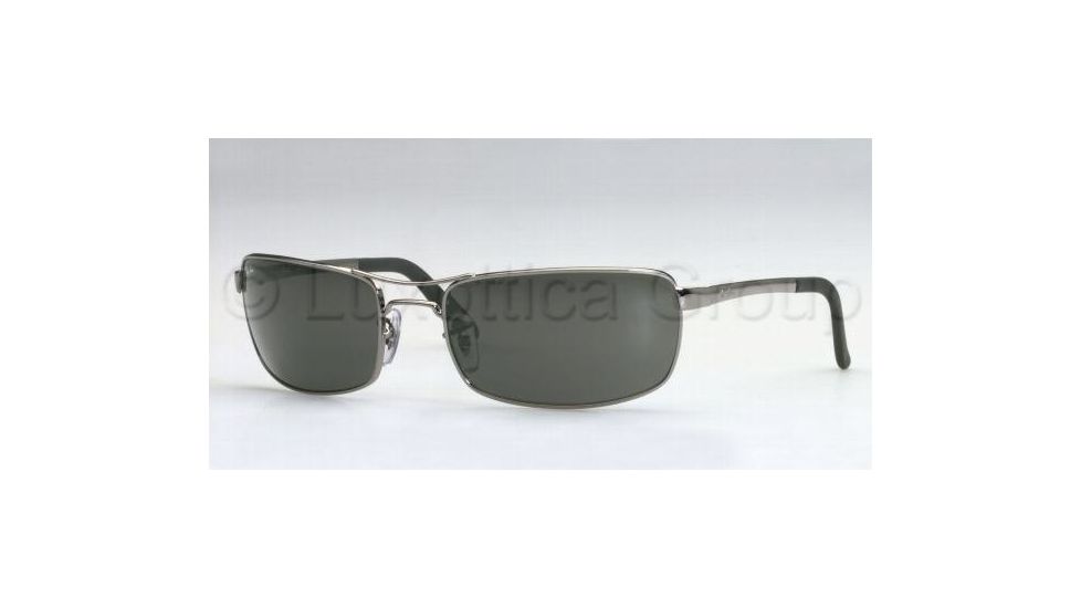 Ray-Ban RB3212 SV Prescription Sunglasses - Gunmetal Frame w/ Crystal Green 61 mm Diameter Lenses, 004-6118
