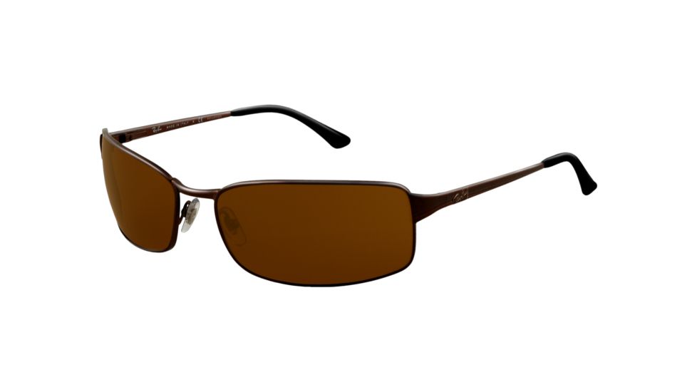 Ray-Ban RB3269 Sunglasses with No-Line Progressive Rx Prescription Lenses RB3269-014-57-6318 - Lens Diameter: 63 mm, Frame Color: Brown