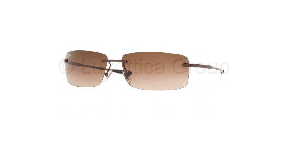 Ray-Ban RB3344 Progressive Prescription Sunglasses RB3344-014-13-6114 - Frame Color: Brown, Lens Diameter: 61 mm