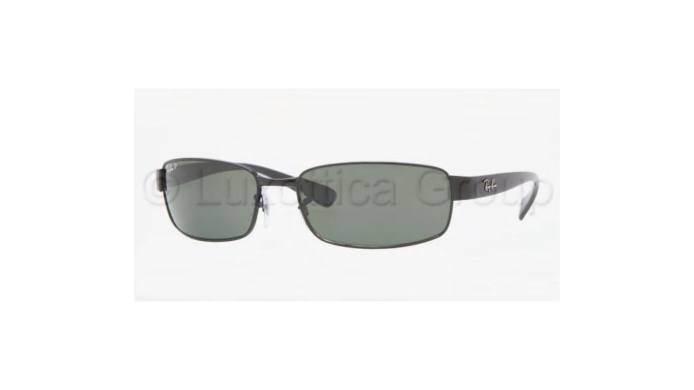 Ray-Ban RB3364 Sunglasses, 62mm, Black Frame, Green Lens, Polarized 002-58-6217