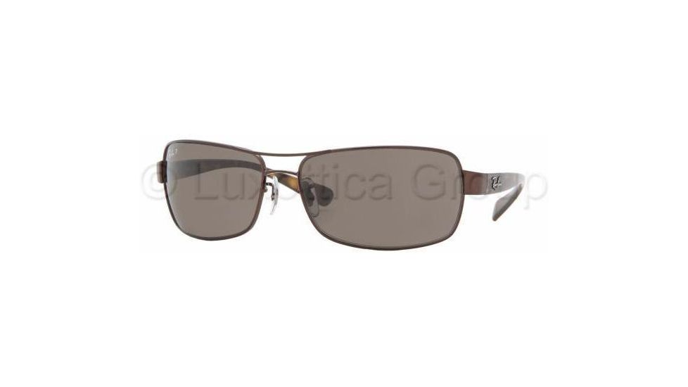Ray-Ban RB3379 Sunglasses with No-Line Progressive Rx Prescription Lenses RB3379-014-57-6415 - Lens Diameter: 64 mm, Frame Color: Brown