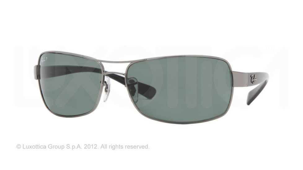 Ray-Ban RB3379 Sunglasses with No-Line Progressive Rx Prescription Lenses RB3379-004-58-64 - Lens Diameter 64 mm, Lens Diameter 64 mm, Frame Color Gunmetal