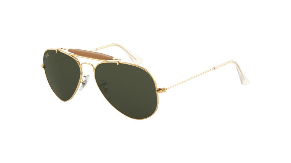 Ray-Ban Outdoorsman II Rainbow RB3407 Sunglasses with No-Line Progressive Rx Prescription Lenses RB3407-001-5514 - Lens Diameter: 55 mm, Frame Color: Arista Crystal