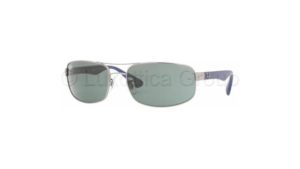 Ray-Ban Bifocal Sunglasses RB3445 with Lined Bi-Focal Rx Prescription Lenses RB3445-107-6117 - Frame Color: Gunmetal, Lens Diameter: 61 mm