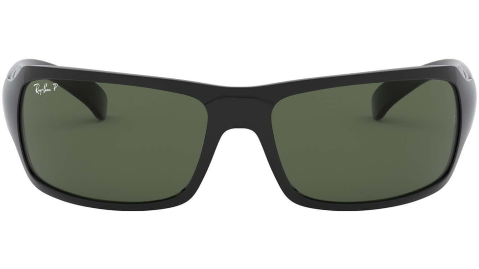 Ray-Ban RB 4075 Sunglasses, Black Frame / Crystal Green Polarized Lenses, 601-58-6116