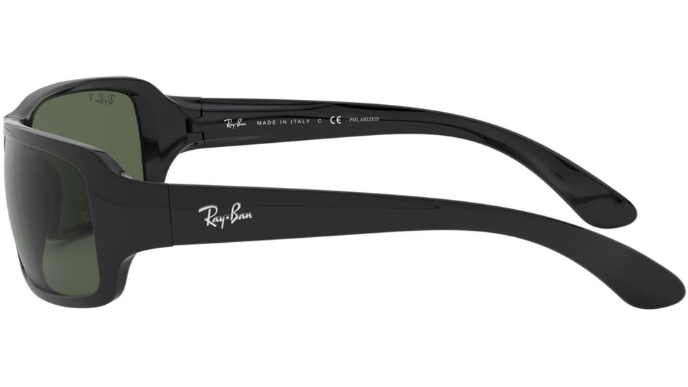 Ray-Ban RB 4075 Sunglasses, Black Frame / Crystal Green Polarized Lenses, 601-58-6116