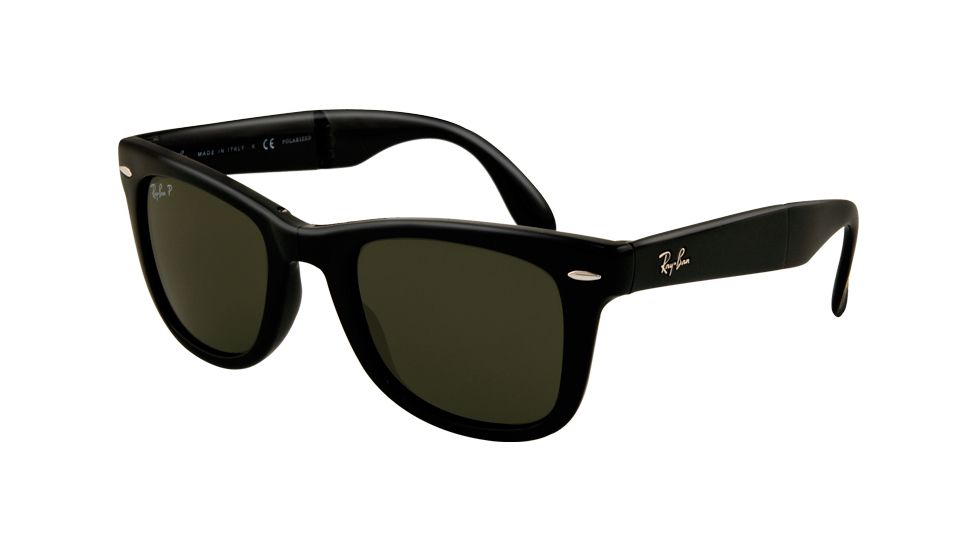 Ray-Ban Folding Wayfarer Bifocal Sunglasses RB4105 with Lined Bi-Focal Rx Prescription Lenses RB4105-601-58-5022 - Frame Color: Black, Lens Diameter: 50 mm