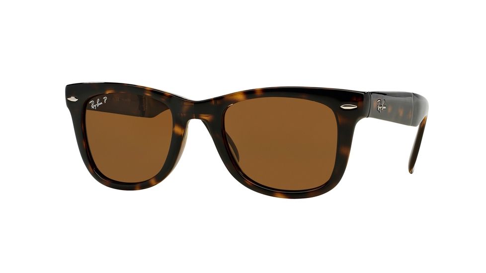 Ray-Ban Folding Wayfarer Bifocal Sunglasses, 50mm, Tortoise, RB4105-710-57-50-BI