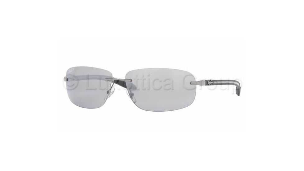 Ray-Ban RB 8303 Sunglasses Styles - Gunmetal Frame / Polarized Gray Mirror Silver Grad. Lenses, 004-82-6113