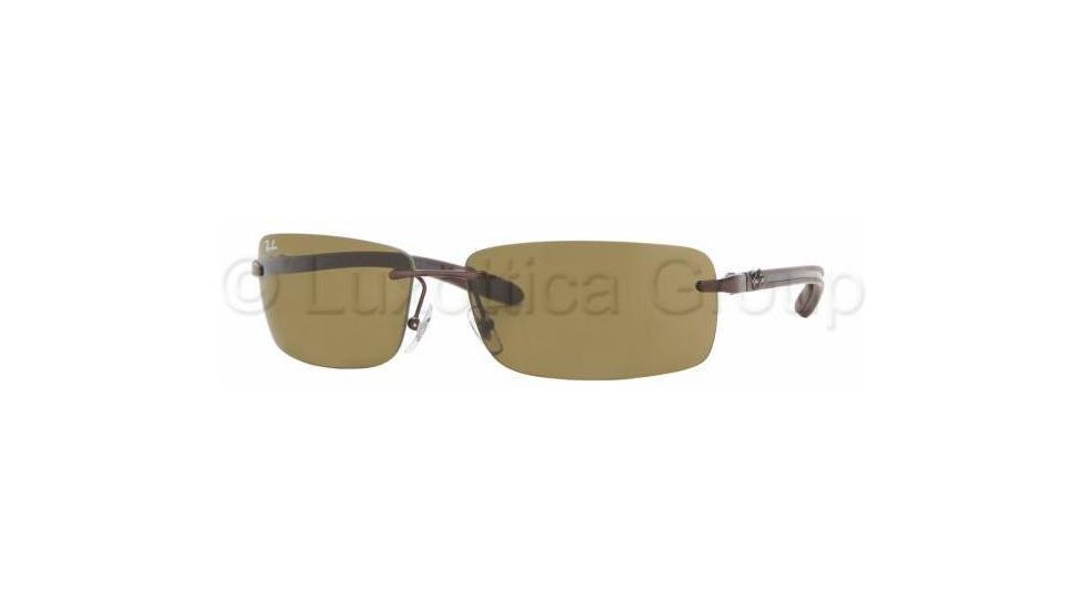 Ray-Ban RB8304 Progressive Prescription Sunglasses RB8304-014-73-6114 - Frame Color: Brown, Lens Diameter: 61 mm