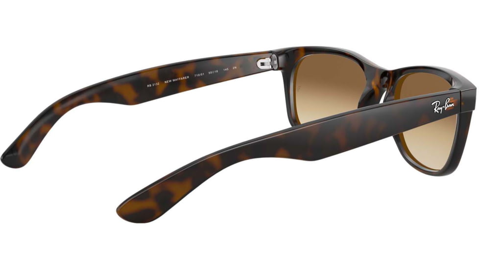 Ray-Ban RB2132 New Wayfarer Sunglasses, 52mm, Shiny Avana Frm, Brown Crystal Gradient Lenses, 710-51-5218