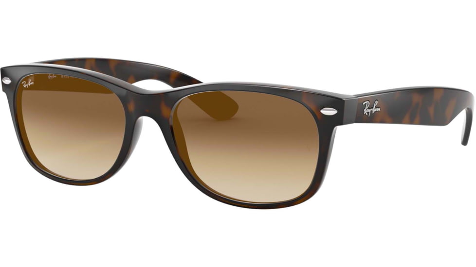 Ray-Ban RB2132 New Wayfarer Sunglasses, 52mm, Shiny Avana Frm, Brown Crystal Gradient Lenses, 710-51-5218