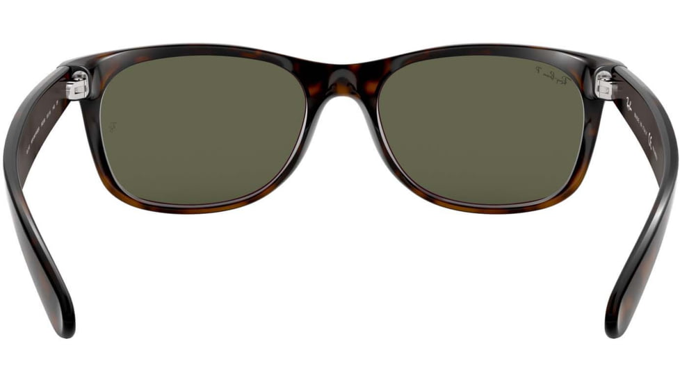 Ray-Ban RB2132 New Wayfarer Sunglasses, 55mm, Tortoise Frm, Crystal Green Lens, Polrizd 902-58-5518