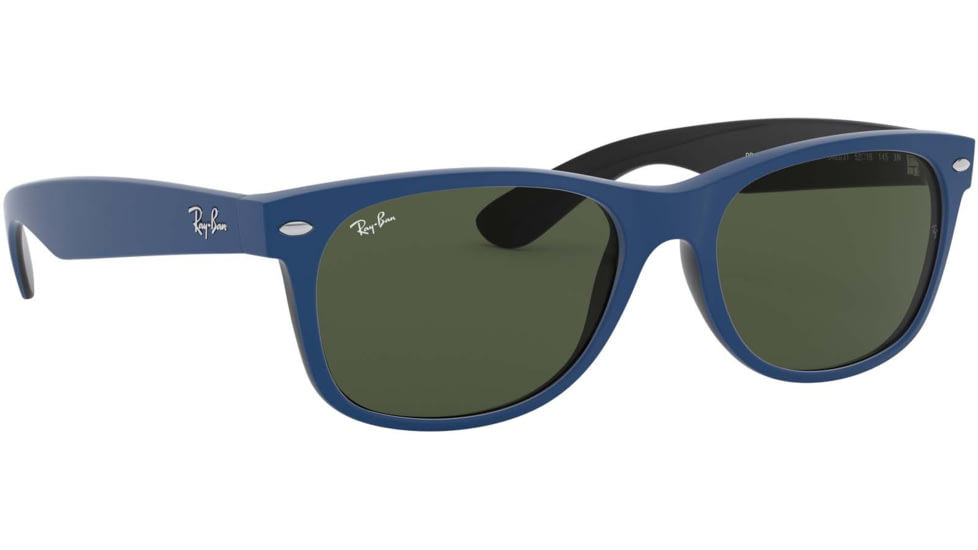 Ray-Ban RB2132 New Wayfarer Sunglasses, Green Lenses, 646331-55