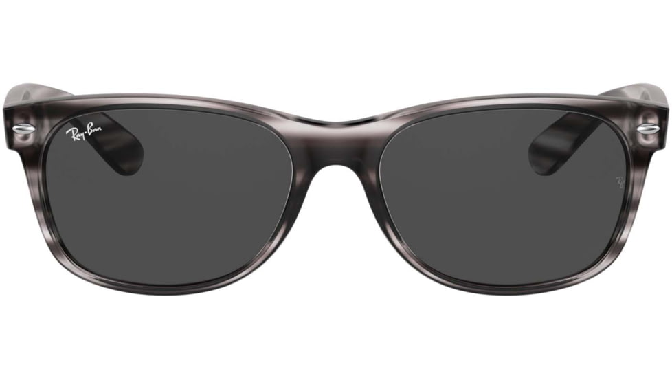 Ray-Ban RB2132 New Wayfarer Sunglasses, Striped Grey Havana, 52, RB2132-6430B1-52