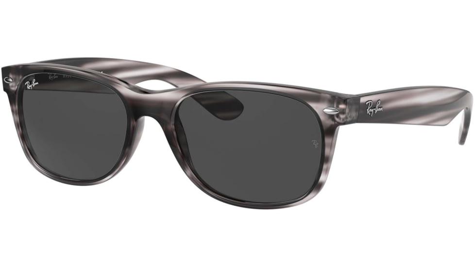 Ray-Ban RB2132 New Wayfarer Sunglasses, Striped Grey Havana, 52, RB2132-6430B1-52