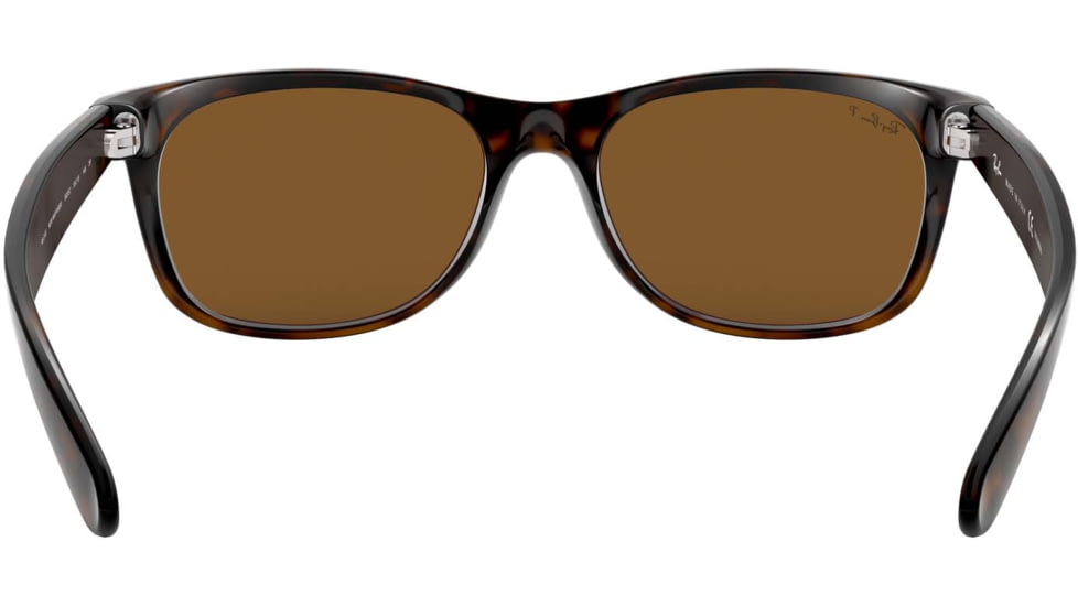Ray-Ban RB2132 New Wayfarer Sunglasses, Tortoise Frame, Crystal Brown Polarized Lenses, 902/57-55