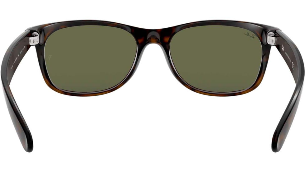 Ray-Ban RB2132 New Wayfarer Sunglasses, Tortoise Frame, Crystal Green Lenses, 902-58