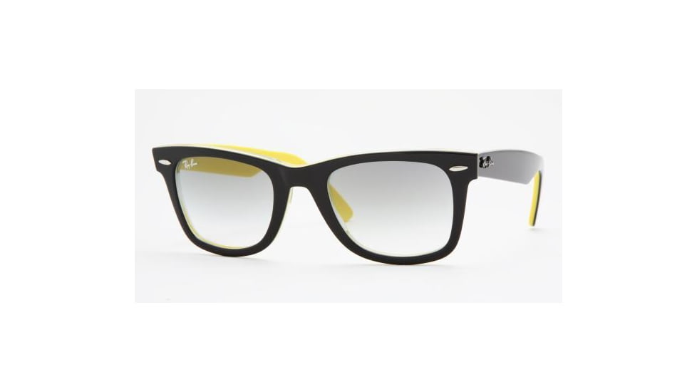 Ray-Ban RB2140 SV Prescription Sunglasses - Top Black On Tr. St. Yell Crystal Gray Gradient Frame / 54 mm Prescription Lenses, 100032-5418