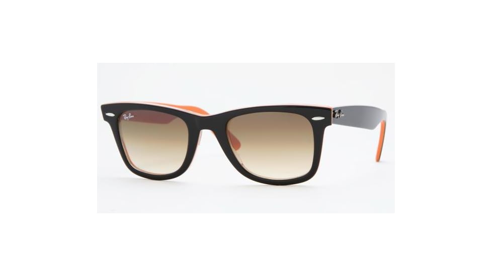 Ray-Ban RB2140 Original Wayfarer SV Prescription Sunglasses - Top Black On Transparent Orange Frame, 54mm Lenses, 100251-5418