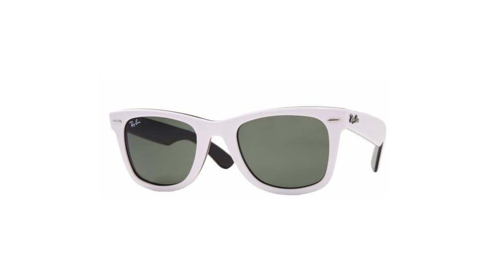 Ray-Ban Wayfarer Sunglasses, Top White On Black Crystal Green 956-5022