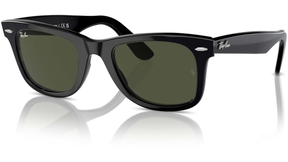 USED Ray-Ban RB2140 Original Wayfarer Sunglasses, Black Crystal Green Frame, 50mm Lens, 901-5022, EDEMO1