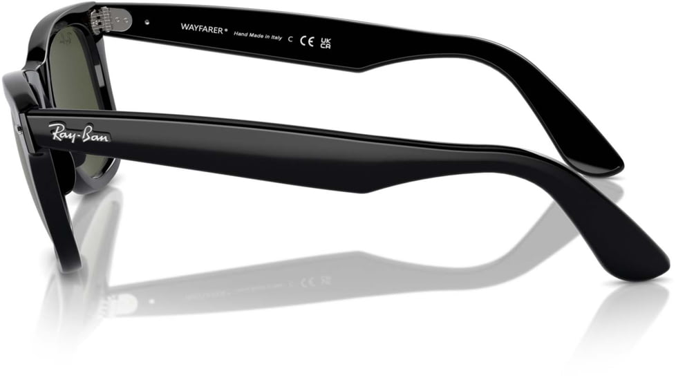 Ray-Ban RB2140 Original Wayfarer Sunglasses, Black Crystal Green Frame, 54mm Lens, 901-5418