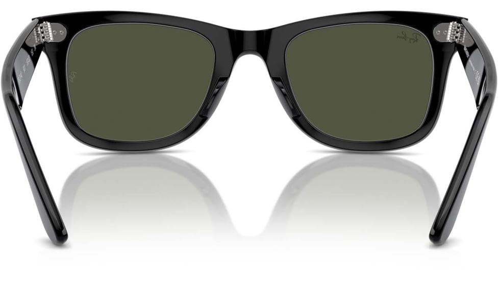 Ray-Ban RB2140 Original Wayfarer Sunglasses, Black Crystal Green Frame, 54mm Lens, 901-5418