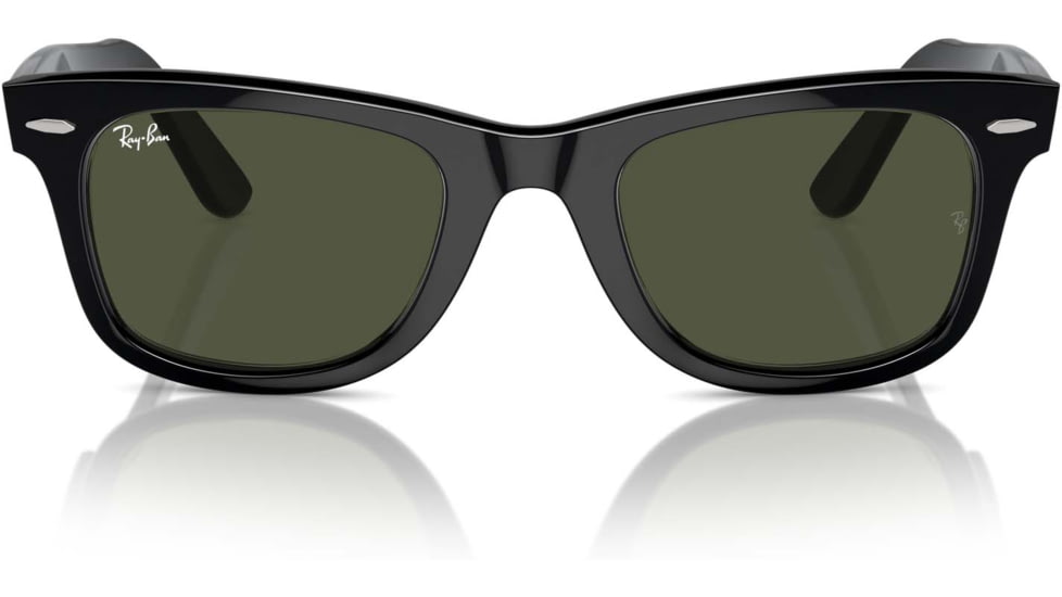 Ray-Ban RB2140 Original Wayfarer Sunglasses, Black Crystal Green Frame, 54mm Lens, 901-5418