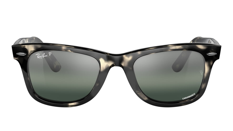 Ray-Ban RB2140 Original Wayfarer Sunglasses, Grey Havana Frame, Silver/Blue Chromance Lens, Polarized, 50, RB2140-1333G6-50