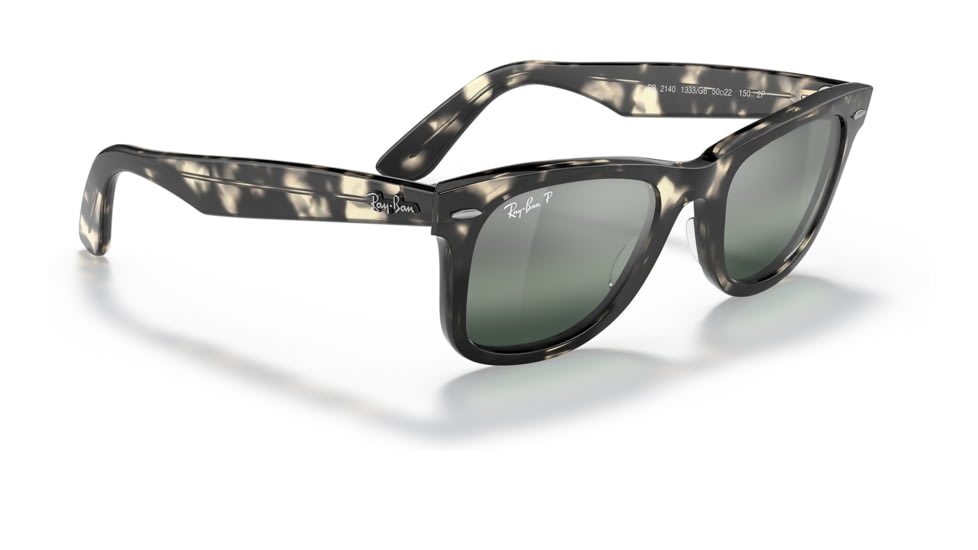 Ray-Ban RB2140 Original Wayfarer Sunglasses, Grey Havana Frame, Silver/Blue Chromance Lens, Polarized, 50, RB2140-1333G6-50