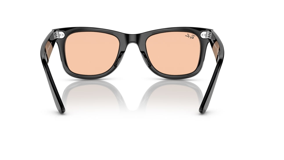 Ray-Ban RB2140 Wayfarer Sunglasses, Black Frame, Pink Lens, Asian Fit, 52, RB2140F-601-4B-52