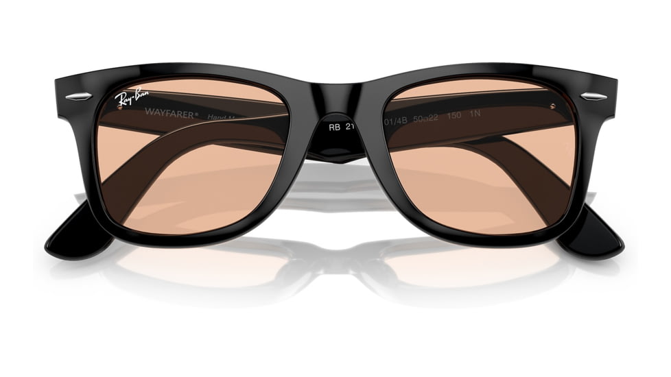 Ray-Ban RB2140 Wayfarer Sunglasses, Black Frame, Pink Lens, Asian Fit, 52, RB2140F-601-4B-52
