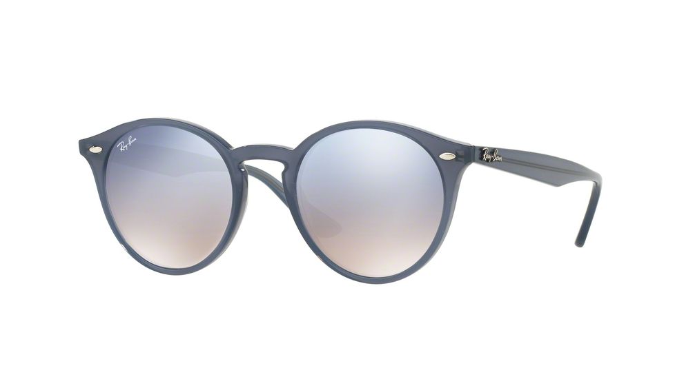 Ray-Ban RB2180 Sunglasses 62327B-49 - Opal Dark Azure Frame, Clear Grad Blue Mirror Silver Lenses