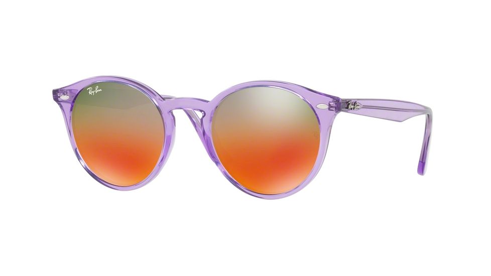 Ray-Ban RB2180 Sunglasses 6280A8-51 - Shiny Violet Frame, Brown Mirror Red Gradien Silve Lenses