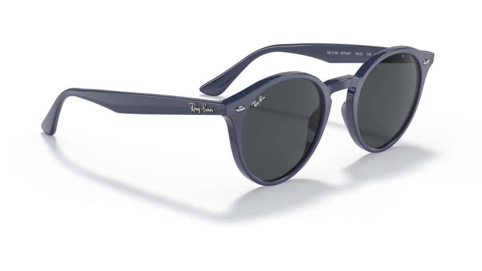 Ray-Ban RB2180 Sunglasses, Dark Grey Lenses, Blue, 51, RB2180-657687-51