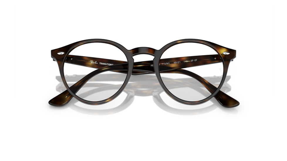 Ray-Ban RB2180 Sunglasses, Light Havana Frame, Photo Clear To Grey/Green Quarz Lens, 49, RB2180-710-M1-49