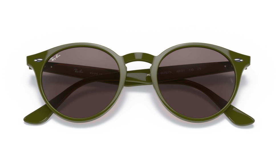 Ray-Ban RB2180 Sunglasses, Violet Lenses, Military Green, 51, RB2180-65757N-51