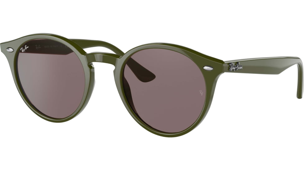 Ray-Ban RB2180 Sunglasses, Violet Lenses, Military Green, 51, RB2180-65757N-51