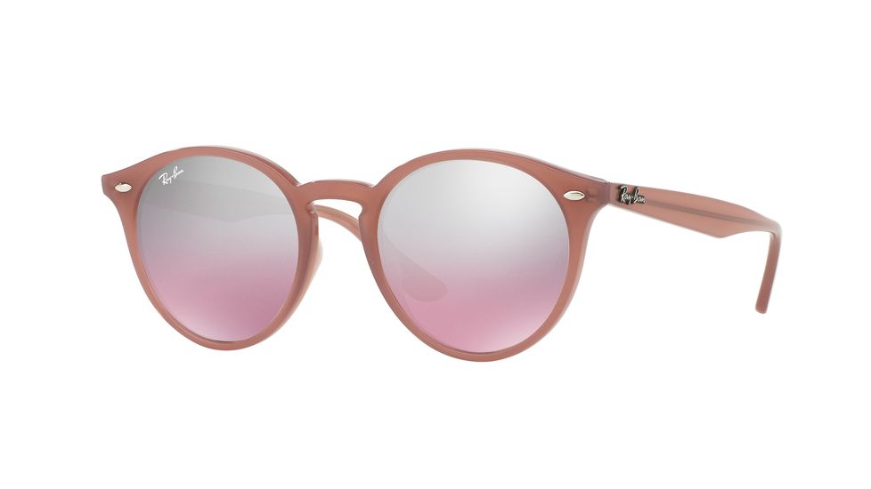Ray-Ban RB2180F Progressive Prescription Sunglasses RB2180F-62297E-49 - Lens Diameter 49 mm, Frame Color Opal Antique Pink