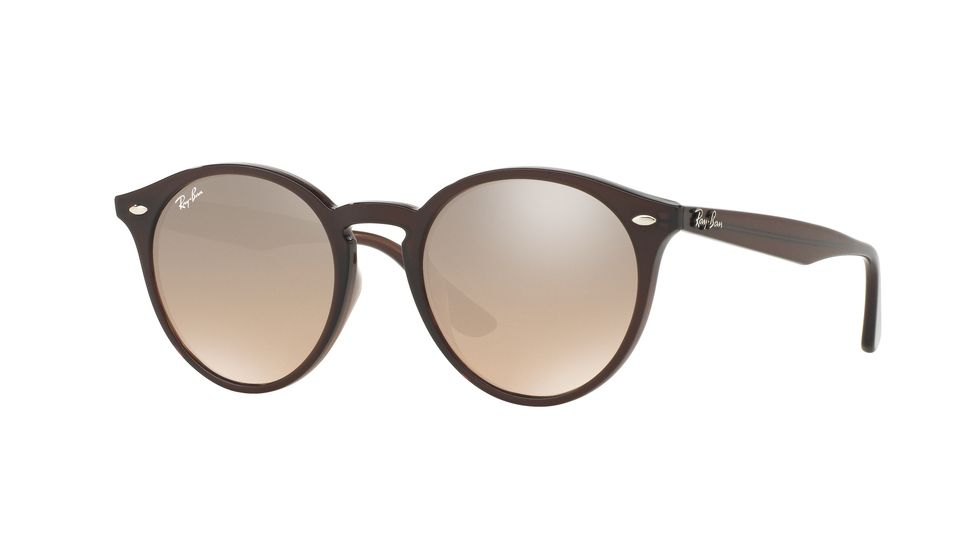Ray-Ban RB2180F Progressive Prescription Sunglasses RB2180F-62313D-49 - Lens Diameter 49 mm, Frame Color Opal Brown