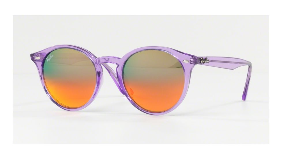 Ray-Ban RB2180F Progressive Prescription Sunglasses RB2180F-6280A8-49 - Lens Diameter 49 mm, Frame Color Shiny Violet
