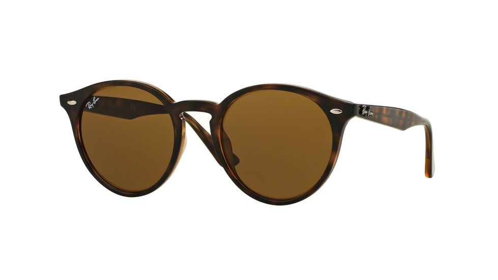 Ray-Ban RB2180F Progressive Prescription Sunglasses RB2180F-710-73-49 - Lens Diameter 49 mm, Frame Color Dark Havana