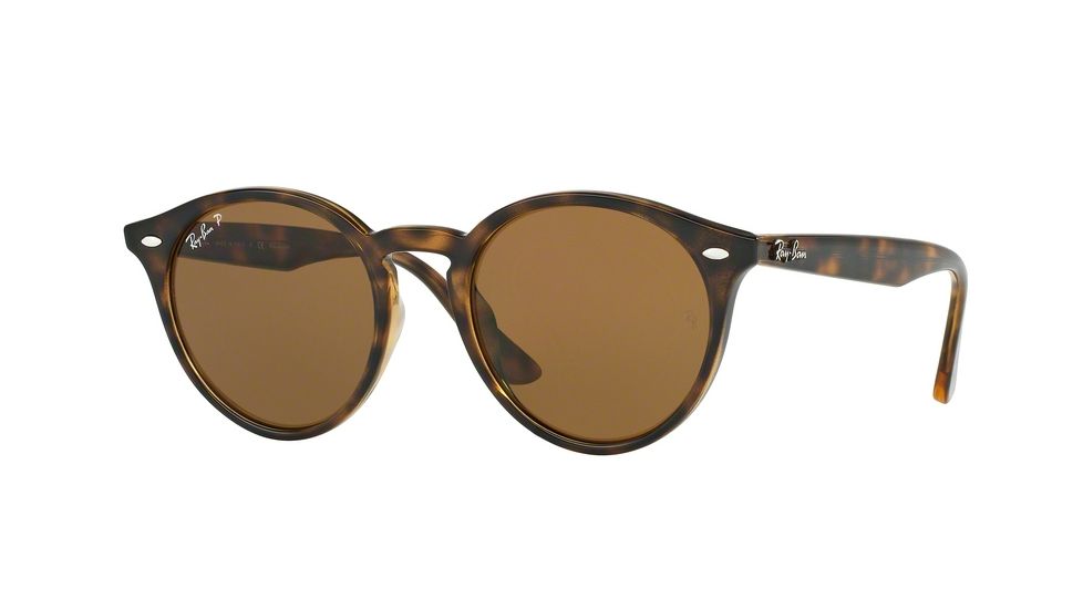 Ray-Ban RB2180F Progressive Prescription Sunglasses RB2180F-710-83-49 - Lens Diameter 49 mm, Frame Color Dark Light Havana