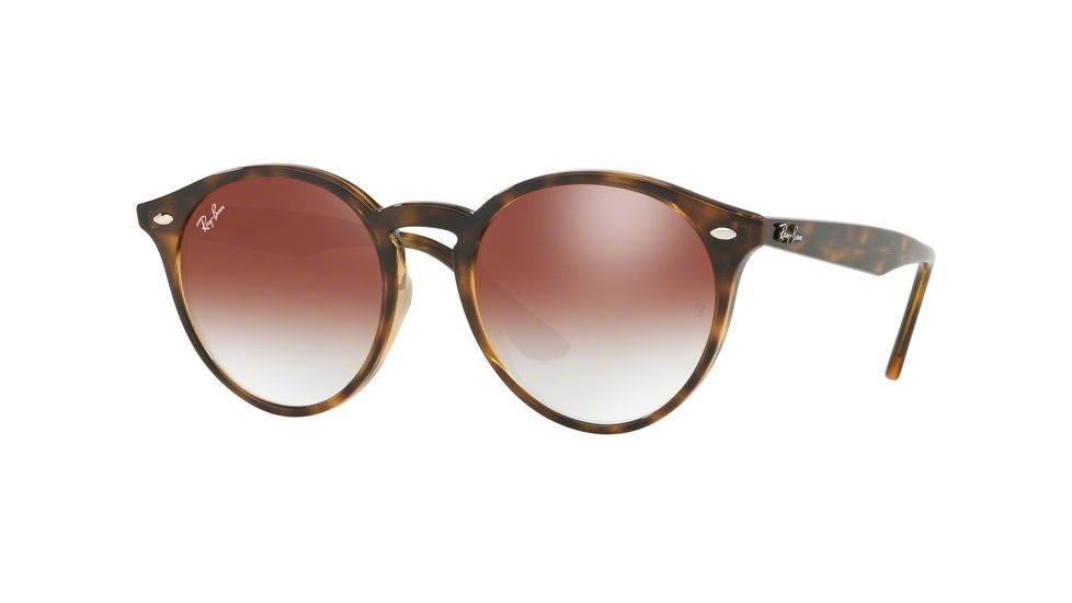 Ray-Ban RB2180F Progressive Prescription Sunglasses, 49mm, Havana, RB2180F-710-V0-49-PRO