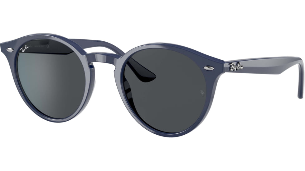 Ray-Ban RB2180F Sunglasses - Womens, Dark Grey Lenses, Blue, 49, RB2180F-657687-49